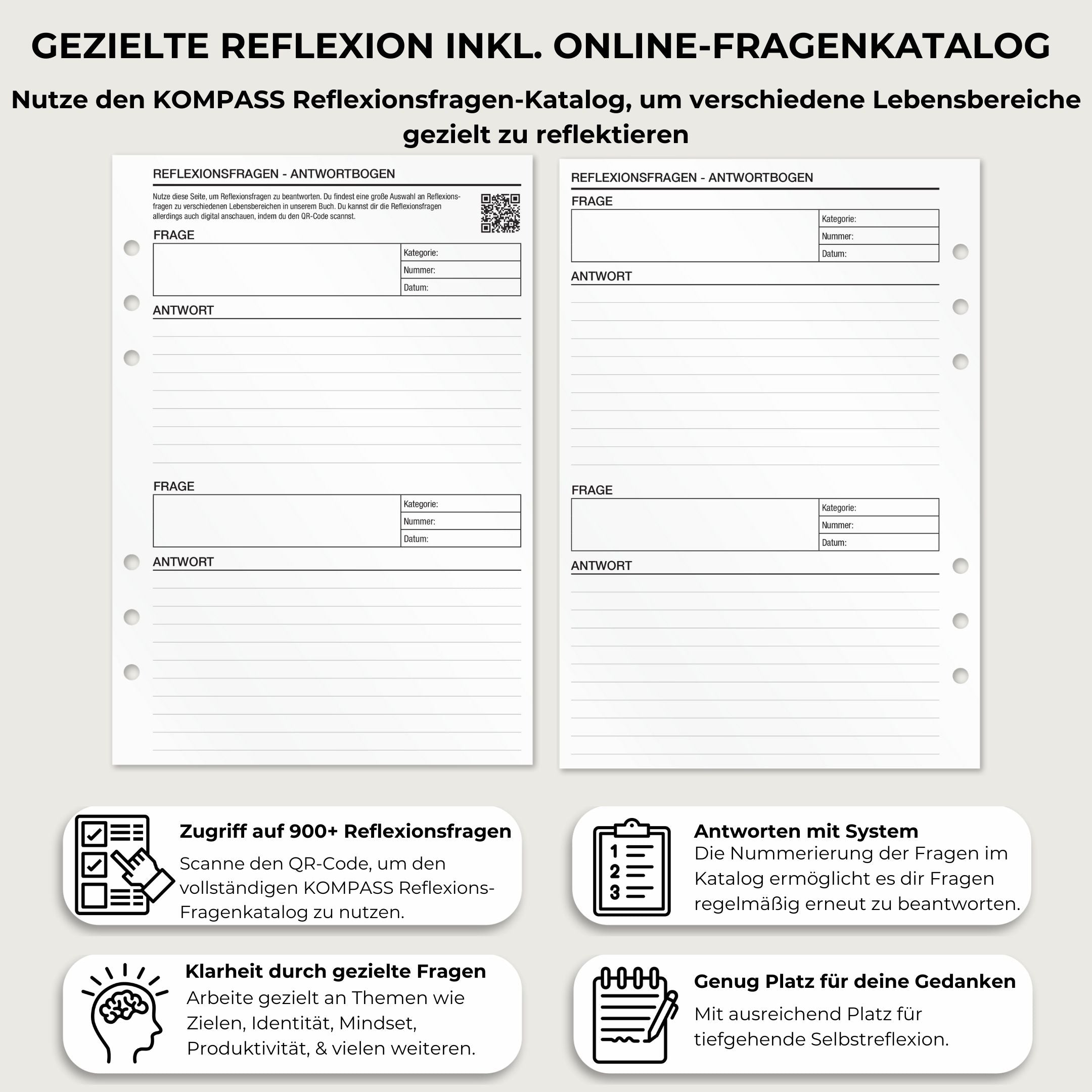 Reflexion-Antwortbogen - Einlagen (Deutsch)