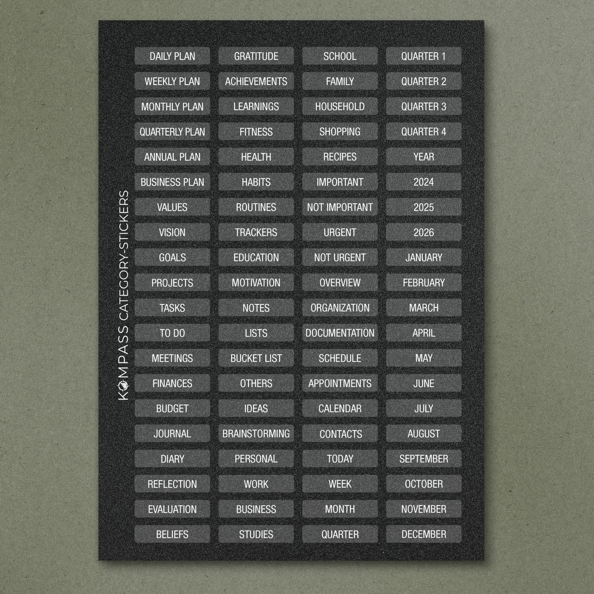 Register-Set (inkl. Sticker)
