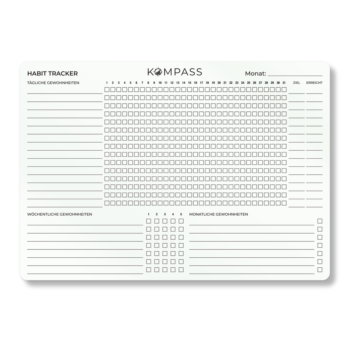 STICKY PLANNER - Habit Tracker - A3 - 30 x 42 cm