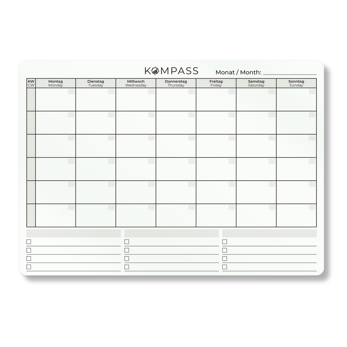 STICKY PLANNER - Monatsplaner - A3 - 30 x 42 cm