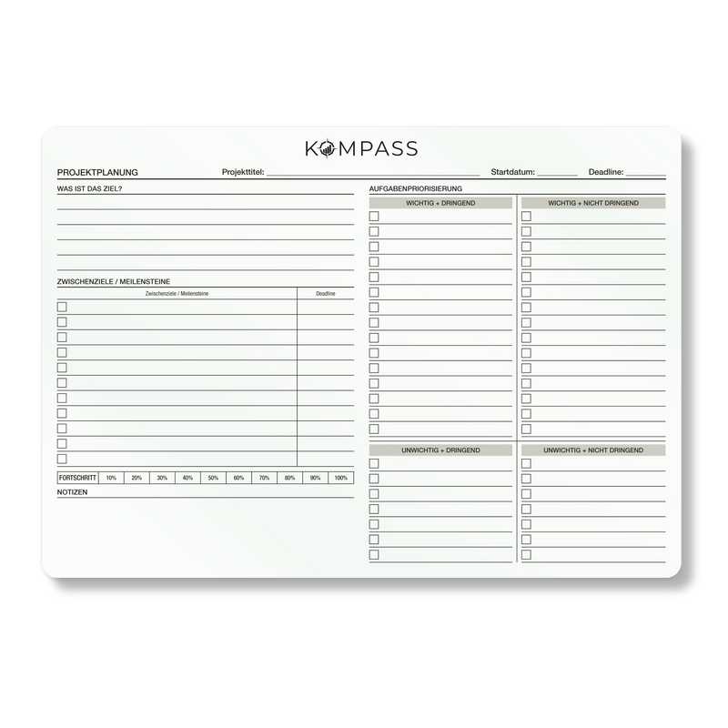 STICKY PLANNER - Projektplaner A3 - 30 x 42 cm