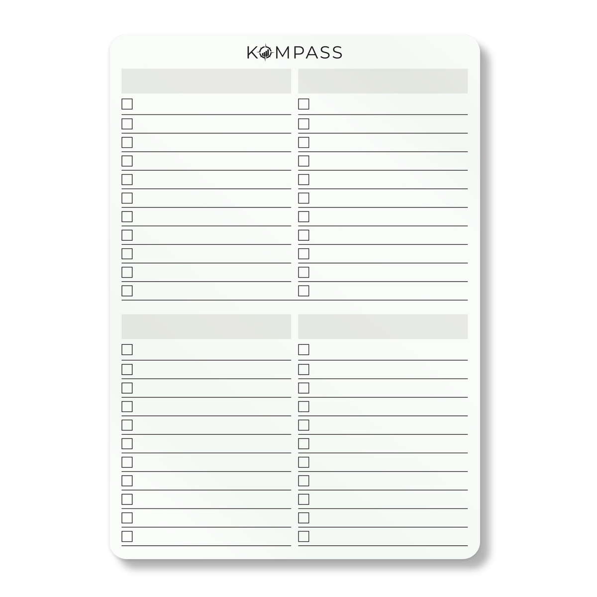 STICKY PLANNER - Anpassbare To-Do-List / Priorisierungsmatrix - A4 - 21 x 30 cm