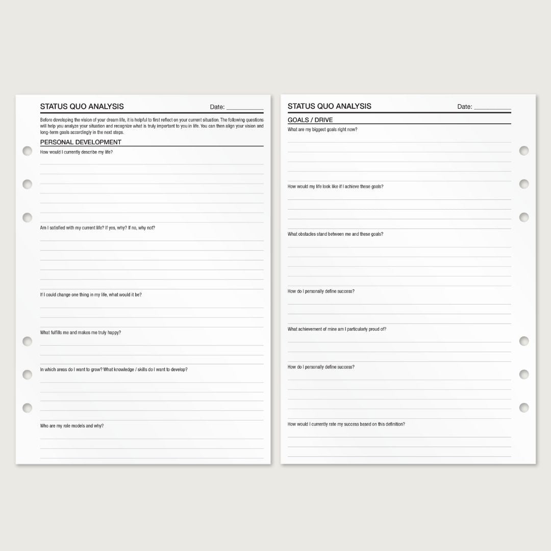 Vision - Insert Sheets (English)